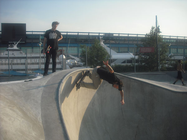 skated down to Chelsea with Justin. Over vert